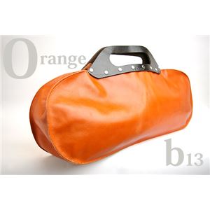 ★dean（ディーン） machine stitched oblong ハンドバッグ オレンジ