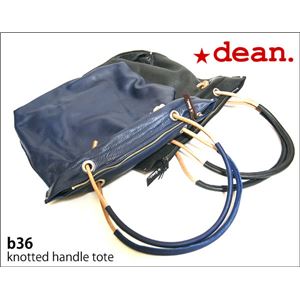 ★dean（ディーン） knotted handle tote レザーバッグ 黒