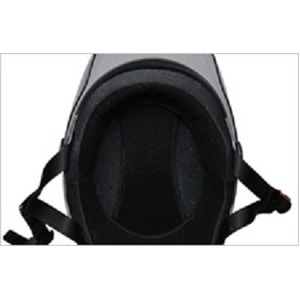 スタイリッシュな開閉式シールド付きハーフヘルメットメタル ブラック 商品写真2