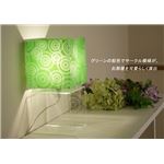 テーブルランプ(照明器具/卓上ライト) アクリル製 スクエア型 グリーン(緑) 〔リビング照明/寝室照明/ダイニング照明〕