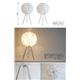 テーブルランプ(照明器具/卓上ライト) 花モチーフ/ボール型 北欧風 〔リビング照明/寝室照明/ダイニング照明〕 - 縮小画像2