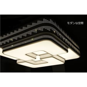 シーリングライト(照明器具) LEDタイプ/4000ルーメン 自然光色 四角型フラット 〔リビング照明/ダイニング照明/和室/玄関〕 - 拡大画像