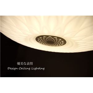 シーリングライト(照明器具) LEDタイプ/4000ルーメン 自然光色 円形/花柄模様 レトロ風 〔リビング照明/ダイニング照明〕 - 拡大画像
