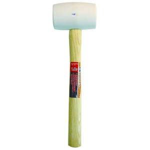 （業務用5セット）CSK 木柄ゴムハンマー(かなづち/大工道具) 1.0P CGK-10W ホワイト(白) 〔業務用/家庭用/DIY/日曜大工〕