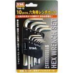 （業務用50セット）TRAD 六角レンチセット/作業工具 【10個入】 THS-10 〔業務用/DIY用品/日曜大工/スパナ〕