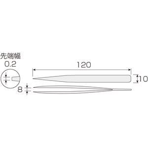 【ホーザン】ピンセット P-655 商品写真2