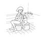 大理石調 浴室用回転便利椅子 - 縮小画像3