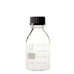 【柴田科学】ねじ口びん（メジュームびん） 黒キャップ付 500mL【10個】 017200-5002A