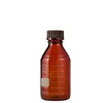 【柴田科学】ねじ口びん（メジュームびん） 茶褐色 赤キャップ付 750mL【10個】 017210-7501A