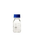 【柴田科学】ねじ口角びん（メジュームびん） 青キャップ付 250mL【10個】 017230-250A