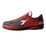 【セーフティシューズ DIADORA ディアドラ】 KIWI （キーウィ） KW213  【カラー】ブラック/ホワイト/レッド 【サイズ】23cm EEE