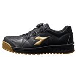 【セーフティシューズ DIADORA ディアドラ】 FINCH （フィンチ） FC292  【カラー】ブラック/ゴールド/ブラック 【サイズ】24.5cm EEE