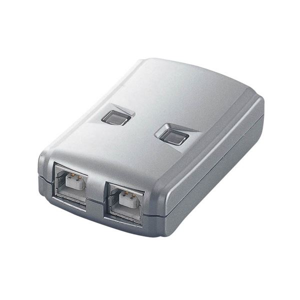 (まとめ) エレコム USB2.0対応切替器 2回路 USS2-W2 1台 (×5セット) b04
