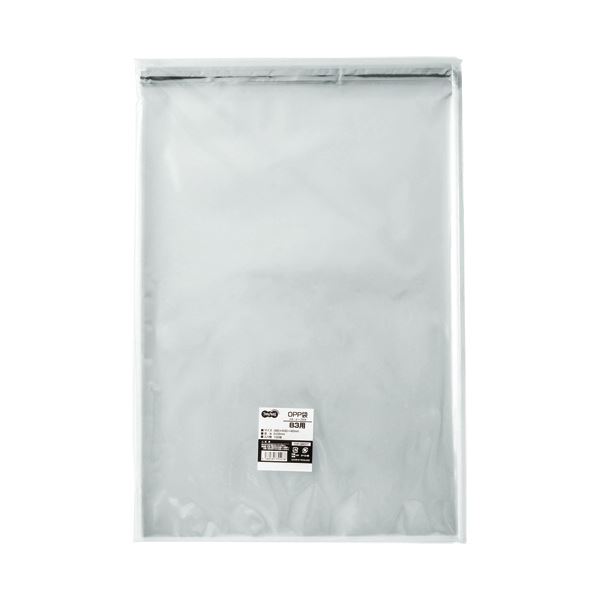 (まとめ) TANOSEE OPP袋 フタ・テープ付B3用 380×530+40mm 1パック（100枚） (×10セット) b04
