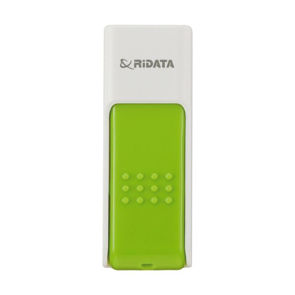 (まとめ) RiDATA ラベル付USBメモリー8GB ホワイト/グリーン RDA-ID50U008GWT/GR 1個 (×10セット) b04