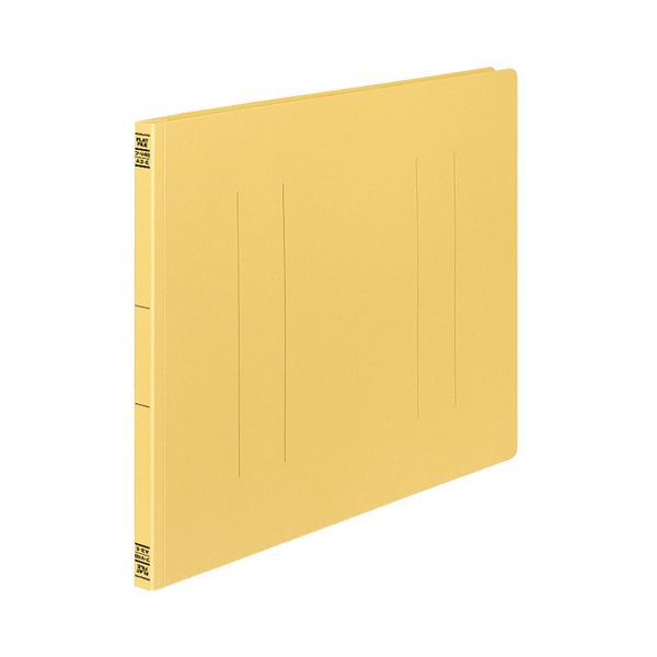 (まとめ) コクヨ フラットファイルV(樹脂製とじ具) A3ヨコ 150枚収容 背幅18mm 黄 フ-V48Y 1パック(10冊) (×10セット) b04