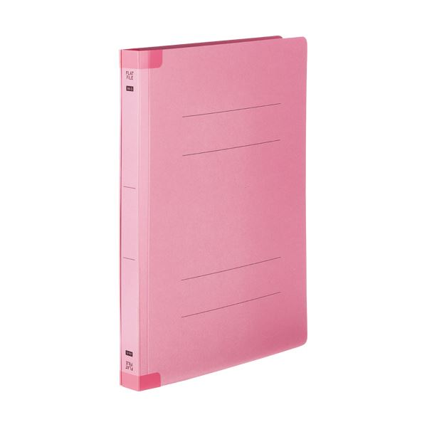 (まとめ) TANOSEEフラットファイル(背補強タイプ) 厚とじ A4タテ 250枚収容 背幅28mm ピンク1セット(30冊:10冊×3パック) (×10セット) 