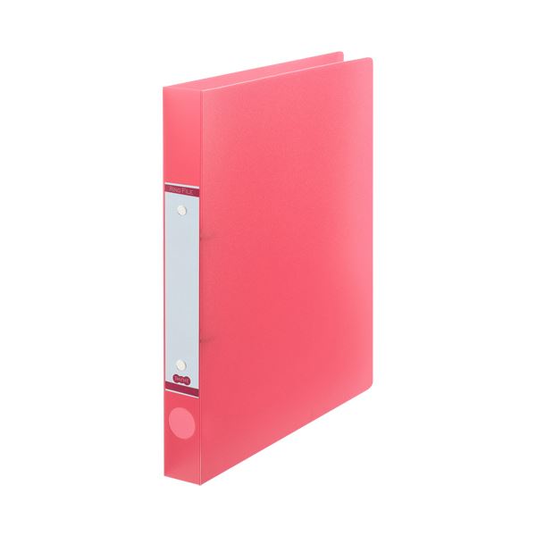 (まとめ) TANOSEEOリングファイル(半透明表紙) A4タテ リング内径25mm ピンク 1冊 (×50セット) b04