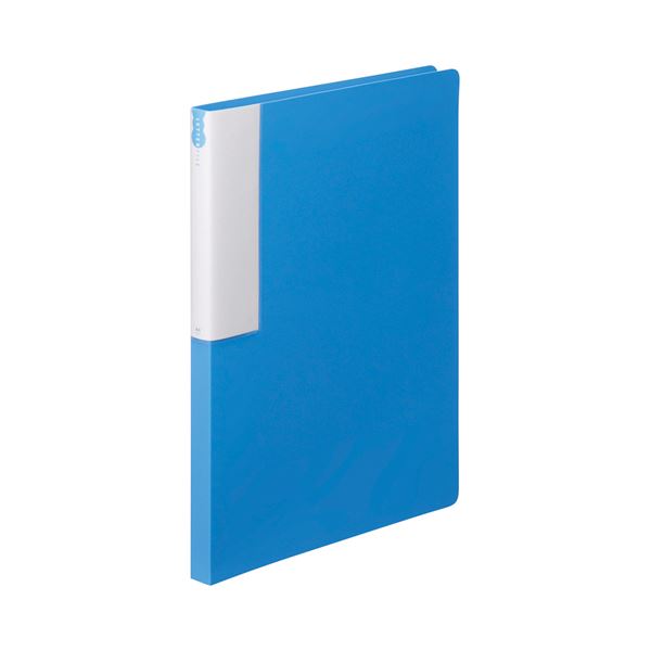 (まとめ) TANOSEE レターファイル（PP） A4タテ 120枚収容 背幅18mm ブルー 1冊 (×50セット) b04