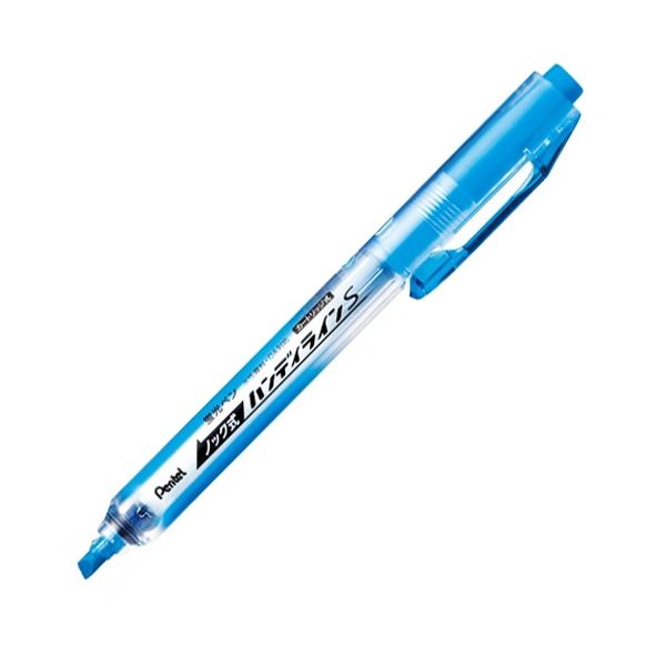 (まとめ) ぺんてる 蛍光ペン ノック式ハンディラインS スカイブルー SXNS15-S 1本 (×100セット) b04