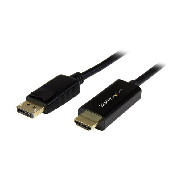 （まとめ）StarTech.com DisplayPort-HDMI変換アダプタケーブル 4K対応 3m オス/オス ブラック DP2HDMM3MB 1本 (×3セット) b04