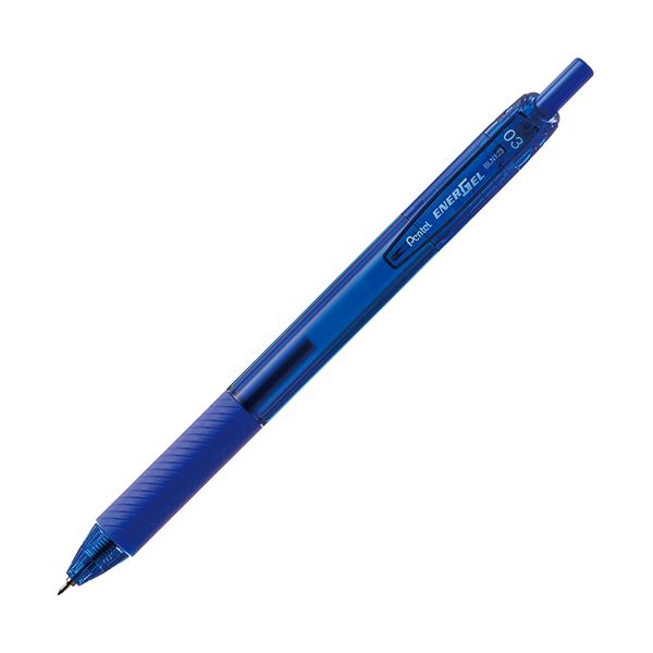 （まとめ）ぺんてる ゲルインキボールペン エナージェルエス 0.3mm 青 BLN123-C 1セット（10本） (×10セット) b04
