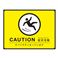 ターポリンゴムマット CAUTION 足元注意 すべりやすくなっています GM-3