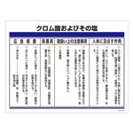 特定化学物質関係標識 クロム酸およびその塩 特38-309