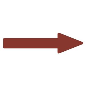 配管識別方向表示ステッカー →(暗い赤) 貼矢45 (7.5R 3/6) 【10枚1組】 商品画像