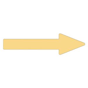 配管識別方向表示ステッカー →（薄い黄） 貼矢61 （2.5Y 8／6） 【10枚1組】 - 拡大画像
