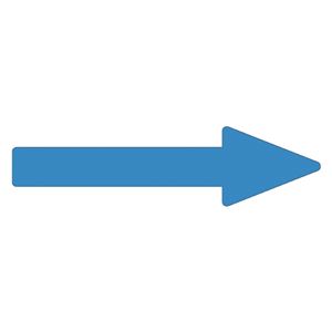 配管識別方向表示ステッカー →(青) 貼矢65 (2.5PB 5/8) 【10枚1組】 商品画像