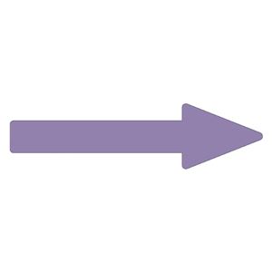 配管識別方向表示ステッカー →（灰紫） 貼矢69 （2.5P 5／5） 【10枚1組】 - 拡大画像