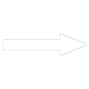 配管識別方向表示ステッカー →(白) 貼矢89 (N9.5) 【10枚1組】 商品画像