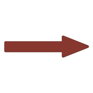 配管識別方向表示ステッカー →（暗い赤） 貼矢46 （7.5R 3／6） 【10枚1組】 - 拡大画像