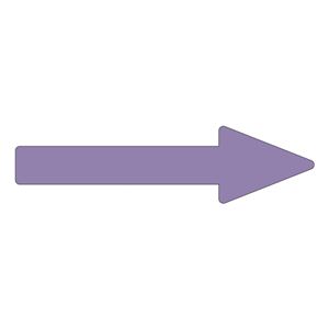 配管識別方向表示ステッカー →（灰紫） 貼矢70 （2.5P 5／5） 【10枚1組】 - 拡大画像