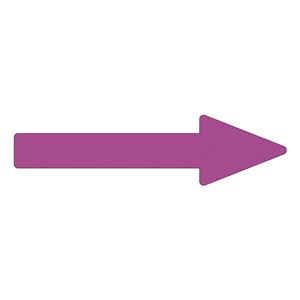 配管識別方向表示ステッカー →（赤紫） 貼矢74 （2.5RP 4／12） 【10枚1組】 - 拡大画像