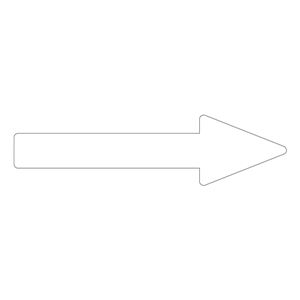 配管識別方向表示ステッカー →(白) 貼矢90 (N9.5) 【10枚1組】 商品画像