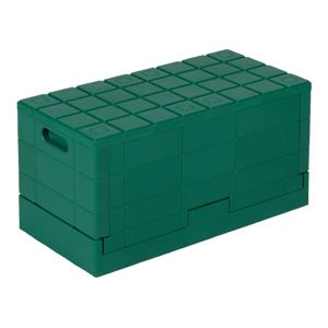（業務用3個セット）三甲(サンコー) 折りたたみコンテナボックス/ディスプレイオリコン 6030 グリーン(緑)  - 拡大画像