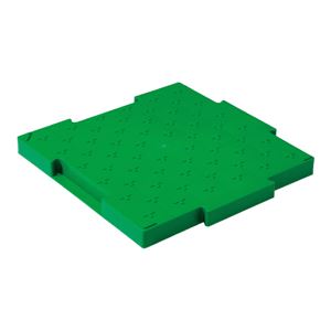 （業務用10個セット）三甲(サンコー) ロードマット/樹脂製敷板 ジョイント式 ポリプロピレン製 グリーン(緑)  - 拡大画像