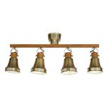 ELUX(エルックス) Wood bell(ウッドベル) 4灯シーリングスポット アンティークブラス【電球別売】