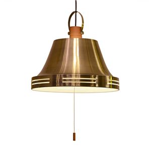 ペンダントライト/照明器具 【3灯】 スチール×天然木 ELUX(エルックス) Wood bell アンティークブラス 【電球別売】 - 拡大画像