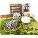 どうぶつスツール(動物柄丸椅子) zoo 【豹/ヒョウ柄】 木製脚 シッポ付き - 縮小画像3