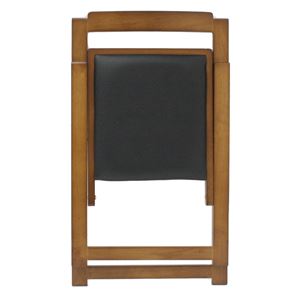 折りたたみ式デスク・チェアセット 木製 椅子座面:合成皮革(合皮) ダークブラウン 【完成品】 商品写真2