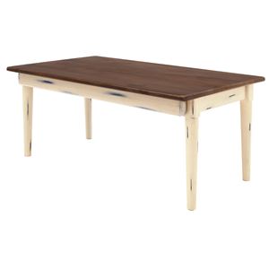 折りたたみテーブル(ローテーブル/コーヒーテーブル) Daisy 木製 幅80cm 幕板付き ショコラ 【完成品】 - 拡大画像