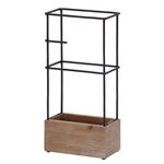 傘立て JOKER 【幅27cm】 木製/杉古材 スチール 木目調 スリム 【完成品】