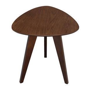 サイドテーブル(ミニテーブル/補助机) ビスキュイ 木製 高さ45cm 北欧風 ブラウン - 拡大画像