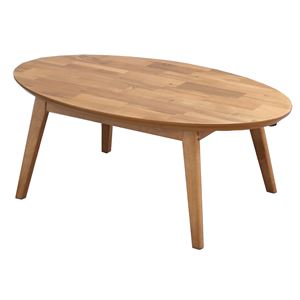 こたつテーブル(ローテーブル/センターテーブル) ノワ 本体 【楕円形】 幅90cm 木製 木目調 - 拡大画像