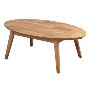 こたつテーブル(ローテーブル/センターテーブル) ノワ 本体 【楕円形】 幅105cm 木製 木目調 - 拡大画像