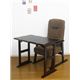 高座椅子用テーブル(机) 木製 幅80cm×奥行50cm×高さ63.5cm ダークブラウン - 縮小画像2