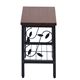 玄関スツール(玄関椅子/ベンチ) nico 幅60cm 木製×スチール 収納棚付き - 縮小画像3
